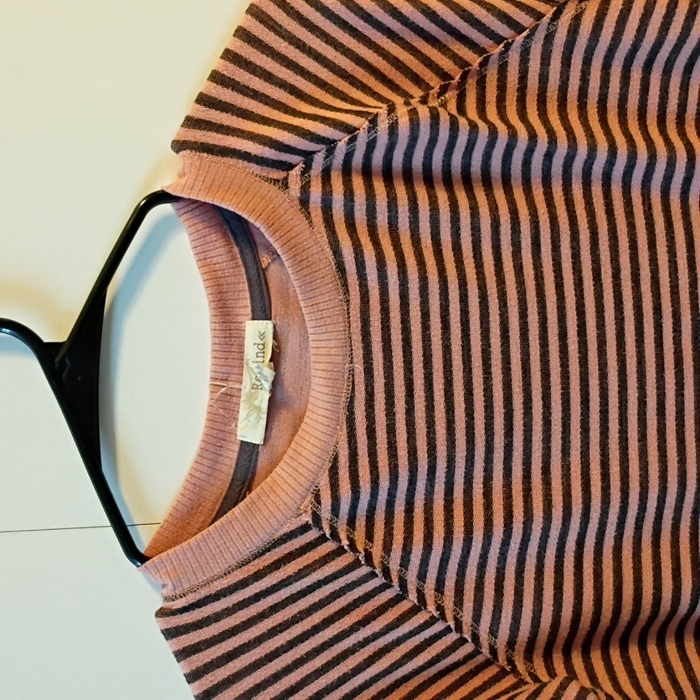 Striped Pink and Black Sweater-BUNDLE ONLY - Picture 3 of 5